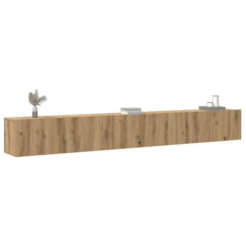 Klassieke TV-meubels in bewerkt hout met trendy en praktische design - artisanaal eikenkleurig / 3 / 80 cm - Tv-meubels