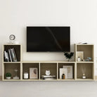 Klassieke Tv-meubels in bewerkt hout voor een trendy en praktische uitstraling - Sonoma eiken / 1 - Tv-meubels