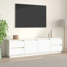 Klassieke Tv-Meubels in Massief Grenenhout voor een Trendy en Praktisch Design - Wit / 1 - Tv-meubels