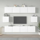 Klassieke Tv-meubels met bewerkt hout en hoogwaardig design - Wit / 6 / 80 cm - Tv-meubels