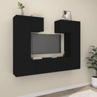 Klassieke Tv-meubels met bewerkt hout voor een stijlvolle kamer uitstraling - Zwart / 6 / 80 cm - Tv-meubels