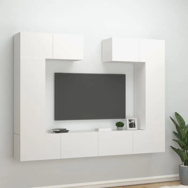 Klassieke Tv-meubels met bewerkt hout voor een stijlvolle kamer uitstraling - Wit / 6 / 100 cm - Tv-meubels