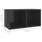 Klassieke Tv-meubels met hoogglans grijs en bewerkt hout design - Tv-meubels