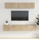 Klassieke tv-meubels van bewerkt hout in Grijs Sonoma stijl - Sonoma eiken / 5 / 80 cm - Tv-meubels