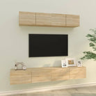 Klassieke Tv-meubels van bewerkt hout met stabiel en stijlvol ontwerp - Sonoma eiken / 4 / 80 cm - Tv-meubels