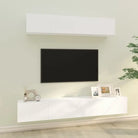 Klassieke Tv-meubels van bewerkt hout met stabiel en stijlvol ontwerp - Wit / 4 / 100 cm - Tv-meubels
