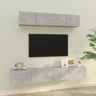 Klassieke Tv-meubels van bewerkt hout met stabiel en stijlvol ontwerp - Betongrijs / 4 / 80 cm - Tv-meubels