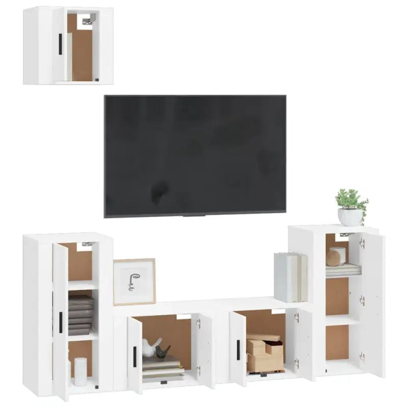 Klassieke Tv-meubels van bewerkt hout met strak design - Tv-meubels