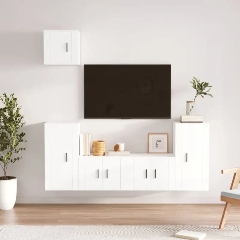 Klassieke Tv-meubels van bewerkt hout met strak design - Tv-meubels