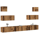 Klassieke Tv-meubels van bewerkt hout met trendy en praktische design - Oud hout / 7 - Tv-meubels