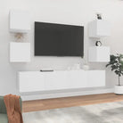 Klassieke Tv-meubels van bewerkt hout met trendy en praktische design - Wit / 6 / 80 cm - Tv-meubels