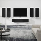Klassieke TV-meubels van bewerkt hout met trendy en praktische design - Zwart / 6 / 90 cm - Tv-meubels