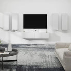Klassieke TV-meubels van bewerkt hout met trendy en praktische design - Wit / 6 / 90 cm - Tv-meubels