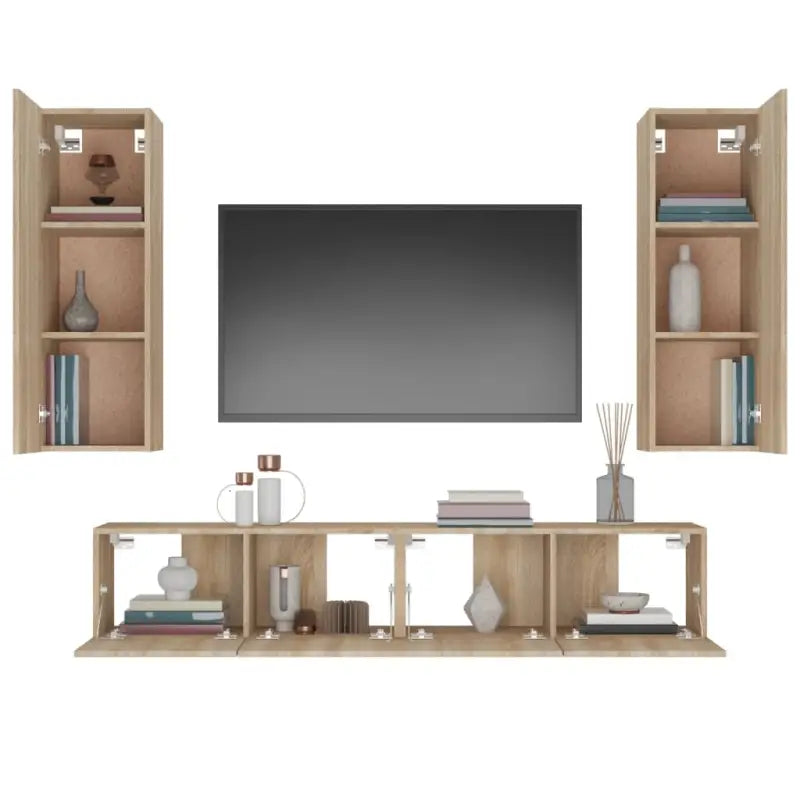 Klassieke tv-meubels van bewerkt hout met trendy en praktische ontwerp - Tv-meubels