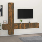 Klassieke tv-meubels van bewerkt hout voor een stijlvolle kamer centerpiece - Gerookt eiken / 5 / 80 cm - Tv-meubels