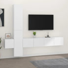 Klassieke tv-meubels van bewerkt hout voor een stijlvolle kamer centerpiece - Wit / 5 / 80 cm - Tv-meubels