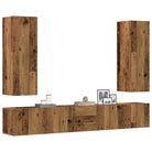 Klassieke tv-meubels van bewerkt hout voor een stijlvolle kamer centerpiece - Oud hout / 5 / 80 cm - Tv-meubels