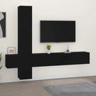 Klassieke tv-meubels van bewerkt hout voor een stijlvolle kamer centerpiece - Zwart / 5 / 80 cm - Tv-meubels