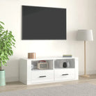 Klassieke tv-meubels van bewerkt hout voor een stijlvolle woonkamer - Hoogglans wit / 1 - Tv-meubels