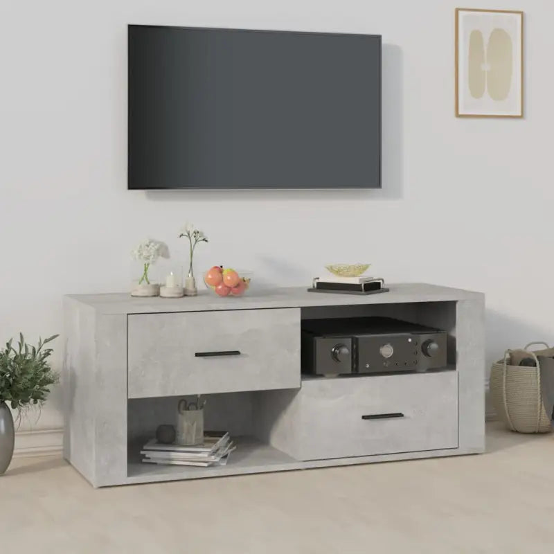 Klassieke tv-meubels van bewerkt hout voor een stijlvolle woonkamer - Betongrijs / 1 - Tv-meubels