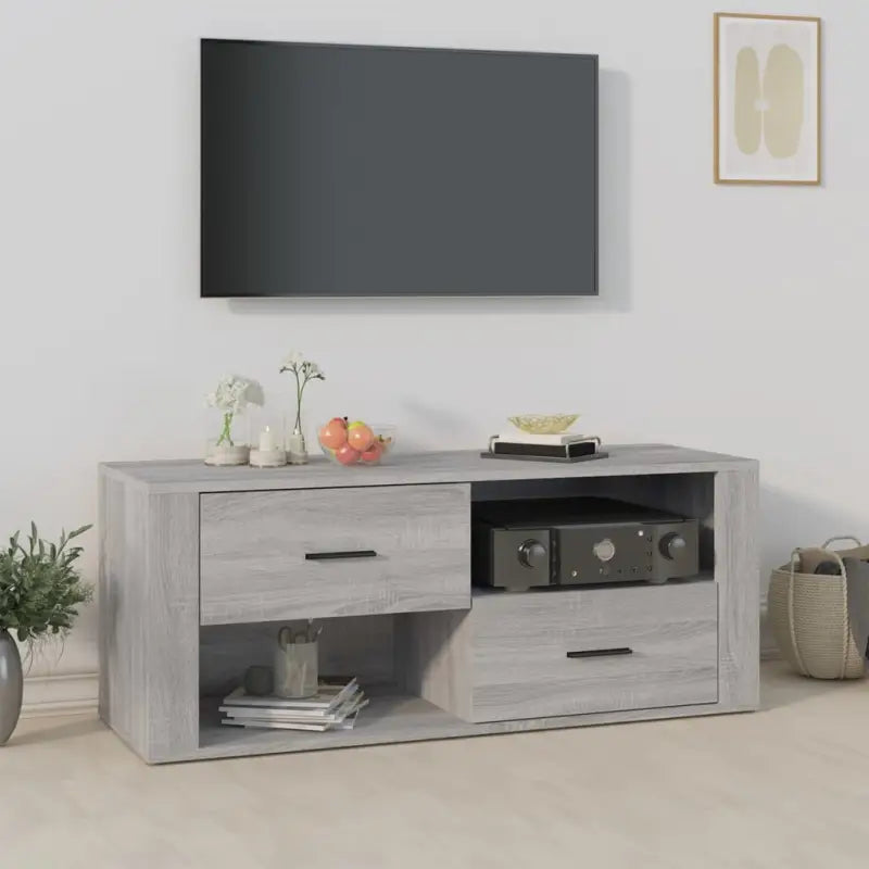 Klassieke tv-meubels van bewerkt hout voor een stijlvolle woonkamer - Grijs sonoma / 1 - Tv-meubels