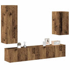 Klassieke TV-meubels van bewerkt hout voor een trendy en stabiel interieur - Oud hout / 4 / 80 cm - Tv-meubels