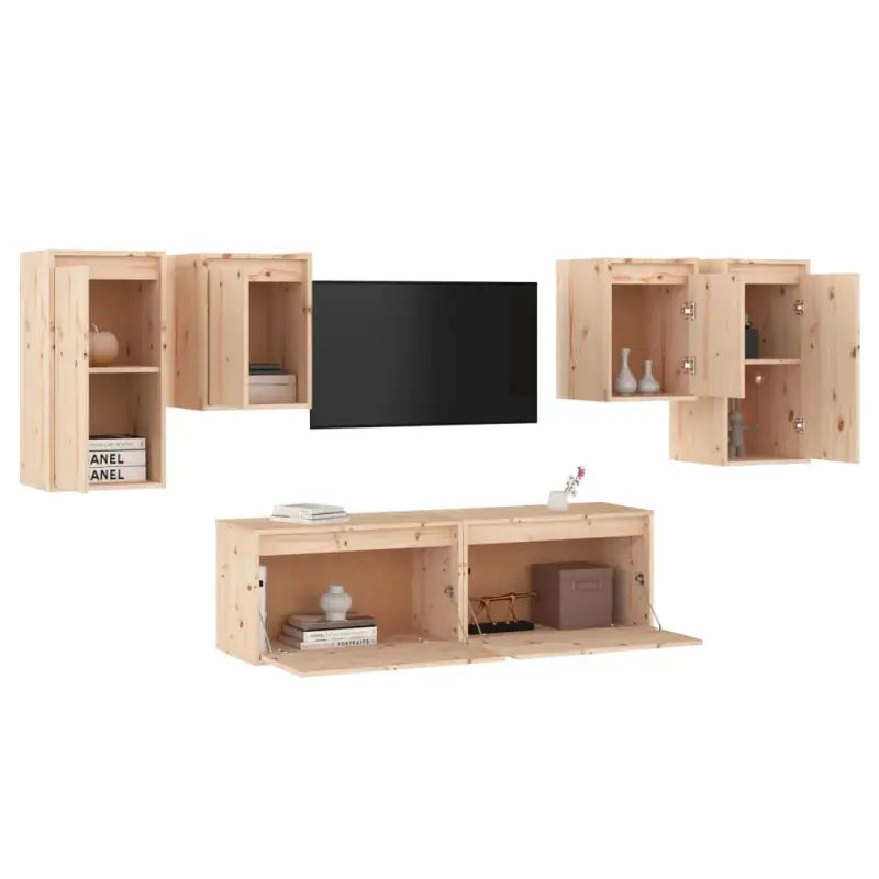 Klassieke Tv-Meubels van Massief Grenenhout voor een Chique Kamer - Tv-meubels