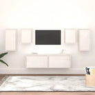 Klassieke Tv-Meubels van Massief Grenenhout voor een Chique Kamer - Wit / 2 - Tv-meubels