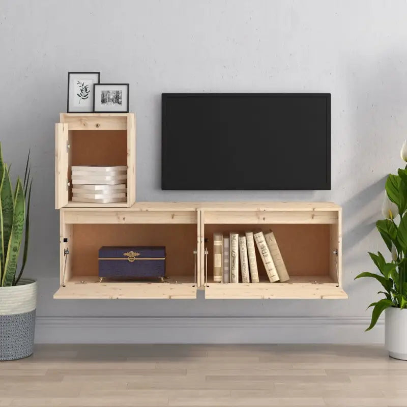 Klassieke Tv-meubels van massief grenenhout voor een stijlvolle woonkamer - Tv-meubels