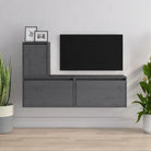 Klassieke Tv-meubels van massief grenenhout voor een stijlvolle woonkamer - Grijs / 3 - Tv-meubels