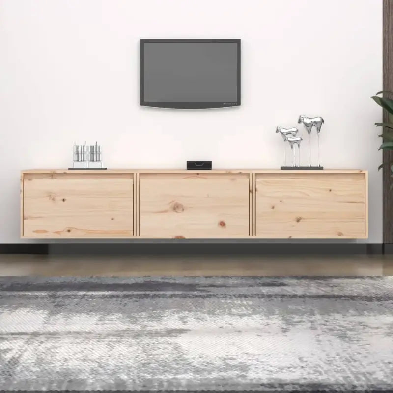Klassieke Tv-meubels van massief grenenhout voor een trendy en praktisch interieur - Naturel / 3 - Tv-meubels