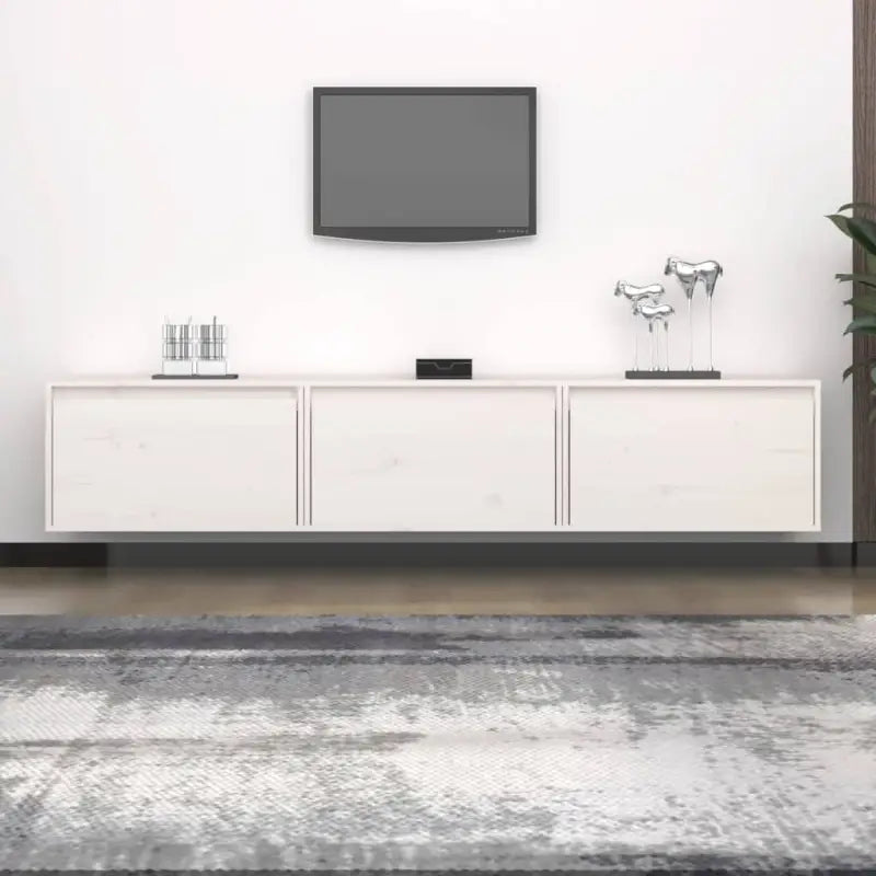 Klassieke Tv-meubels van massief grenenhout voor een trendy en praktisch interieur - Wit / 3 - Tv-meubels