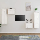 Klassieke Tv-meubels van massief Grenenhout voor een trendy en duurzaam interieur - Wit / 4 - Tv-meubels