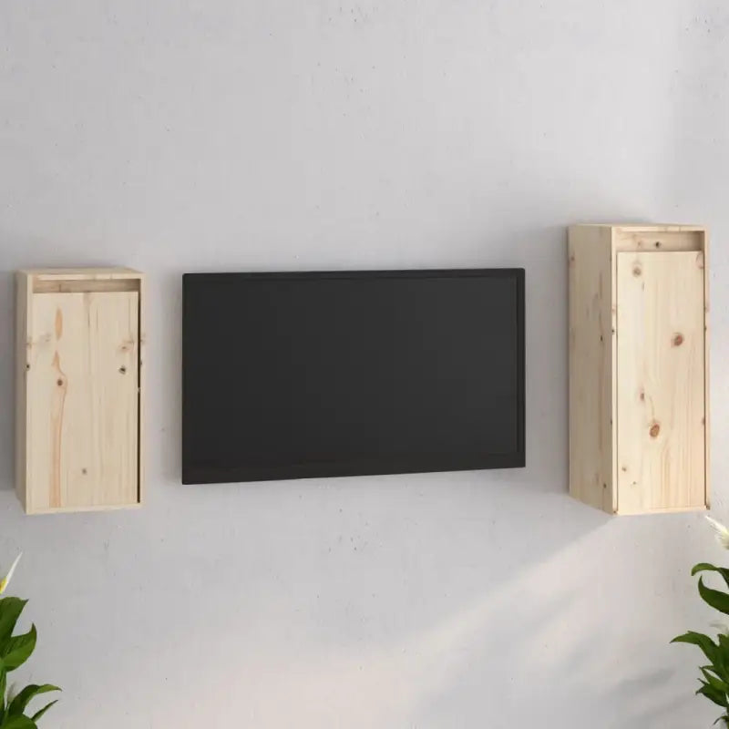 Klassieke TV-meubels van massief grenenhout voor een trendy stijl - Naturel / 2 - Tv-meubels