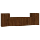 Klassieke TV-meubelset van bewerkt hout met trendy en praktische design - Tv-meubels