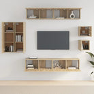 Klassieke tv-meubelset van bewerkt hout met trendy en praktische stijl - Tv-meubels