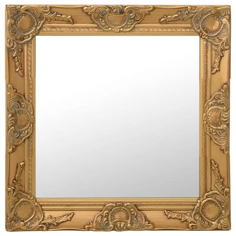 Klassieke wandspiegel met sierlijk barokframe - Goud / 50 x 50 cm / 1 - Spiegels