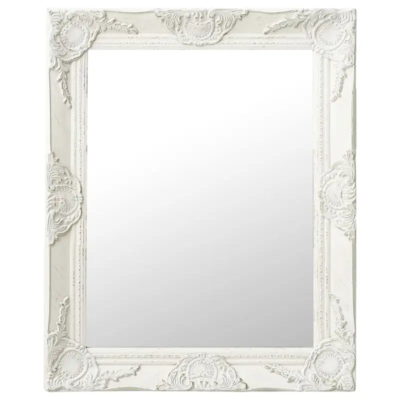 Klassieke wandspiegel met sierlijk barokframe - Wit / 50 x 60 cm / 1 - Spiegels