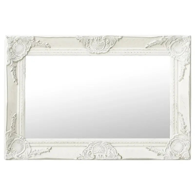 Klassieke wandspiegel met sierlijk barokframe - Wit / 60 x 40 cm / 1 - Spiegels