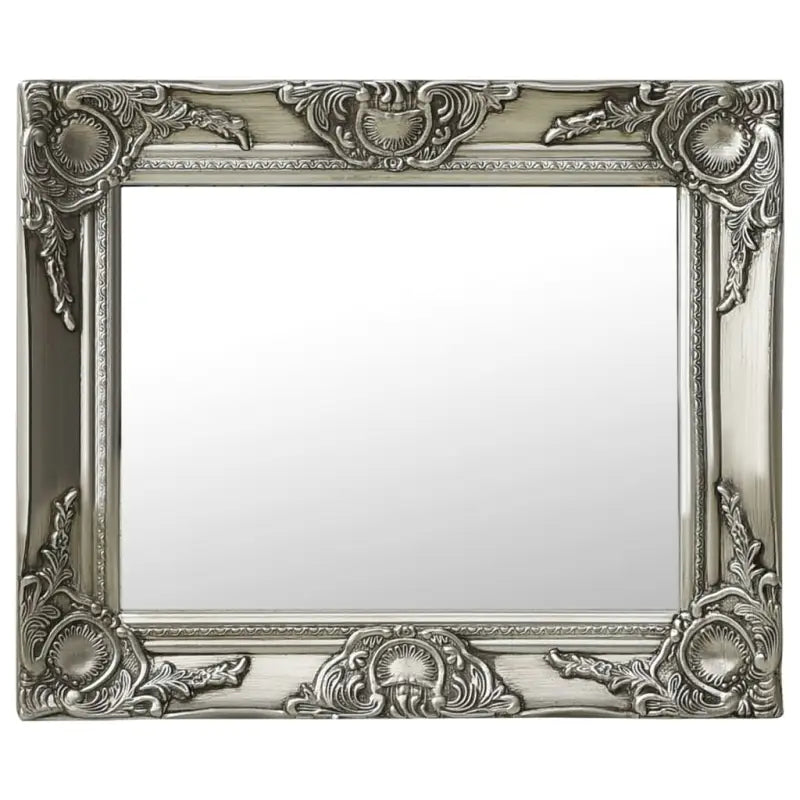 Klassieke wandspiegel met sierlijk barokframe - Zilver / 50 x 40 cm / 1 - Spiegels