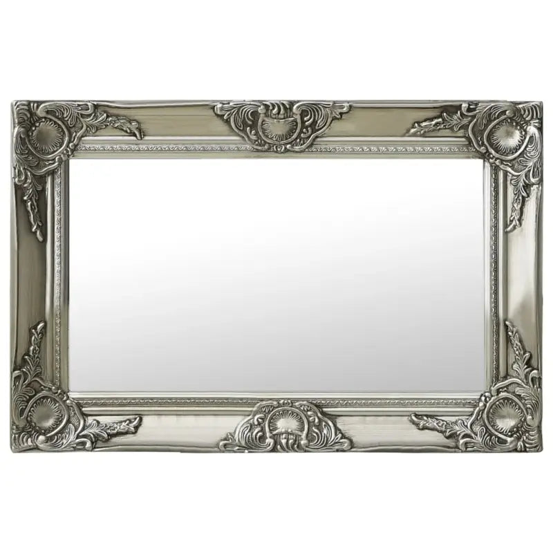 Klassieke wandspiegel met sierlijk barokframe - Zilver / 60 x 40 cm / 1 - Spiegels