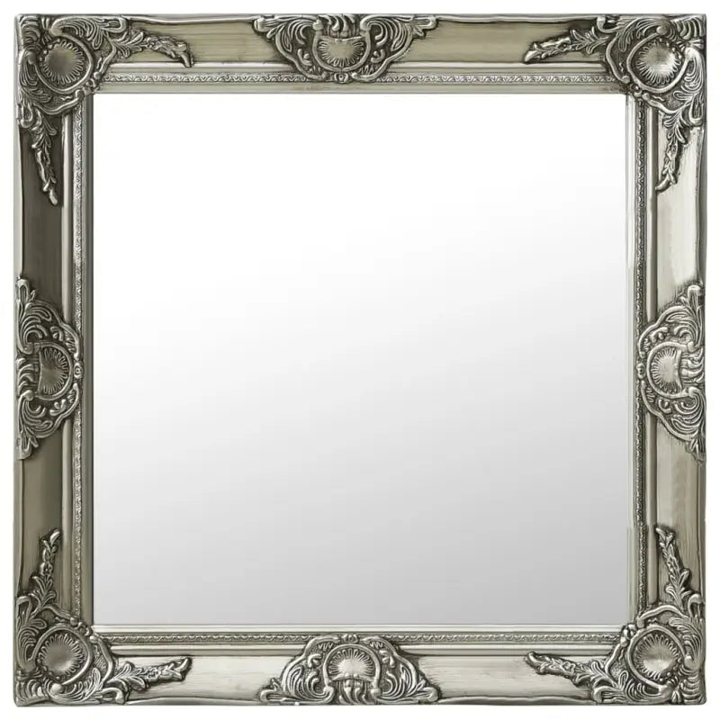 Klassieke wandspiegel met sierlijk barokframe - Zilver / 60 x 60 cm / 1 - Spiegels