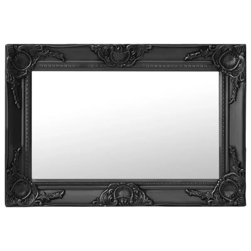 Klassieke wandspiegel met sierlijk barokframe - Zwart / 60 x 40 cm / 1 - Spiegels