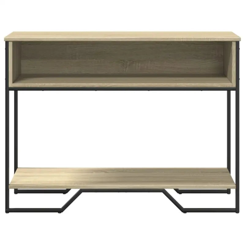 Klassieke wandtafel met bewerkt hout en metalen handgrepen - Bijzettafels