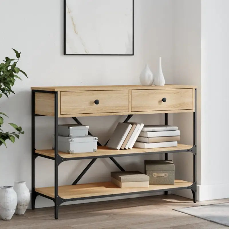 Klassieke wandtafel van bewerkt hout voor binnengebruik - Bijzettafels