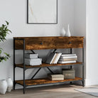 Klassieke wandtafel van bewerkt hout voor binnengebruik - Gerookt eiken / 1 / 100 cm - Bijzettafels