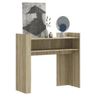 Klassieke wandtafel van bewerkt hout voor een stijlvolle inrichting - Sonoma eiken / 1 - Bijzettafels