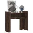 Klassieke wandtafel van bewerkt hout voor een stijlvolle inrichting - bruin eikenkleur / 1 - Bijzettafels