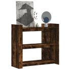 Klassieke wandtafel van bewerkt hout voor in huis - Gerookt eiken / 1 - Bijzettafels