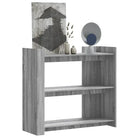 Klassieke wandtafel van bewerkt hout voor in huis - Grijs sonoma / 1 - Bijzettafels